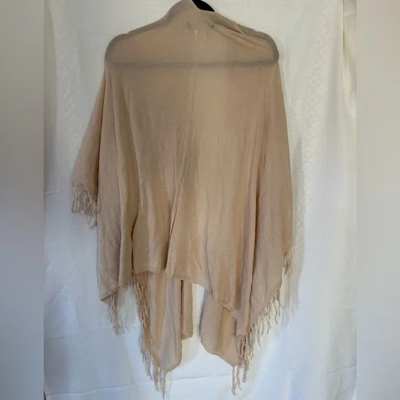 Beige Fringe Shawl - Picture 2 of 2